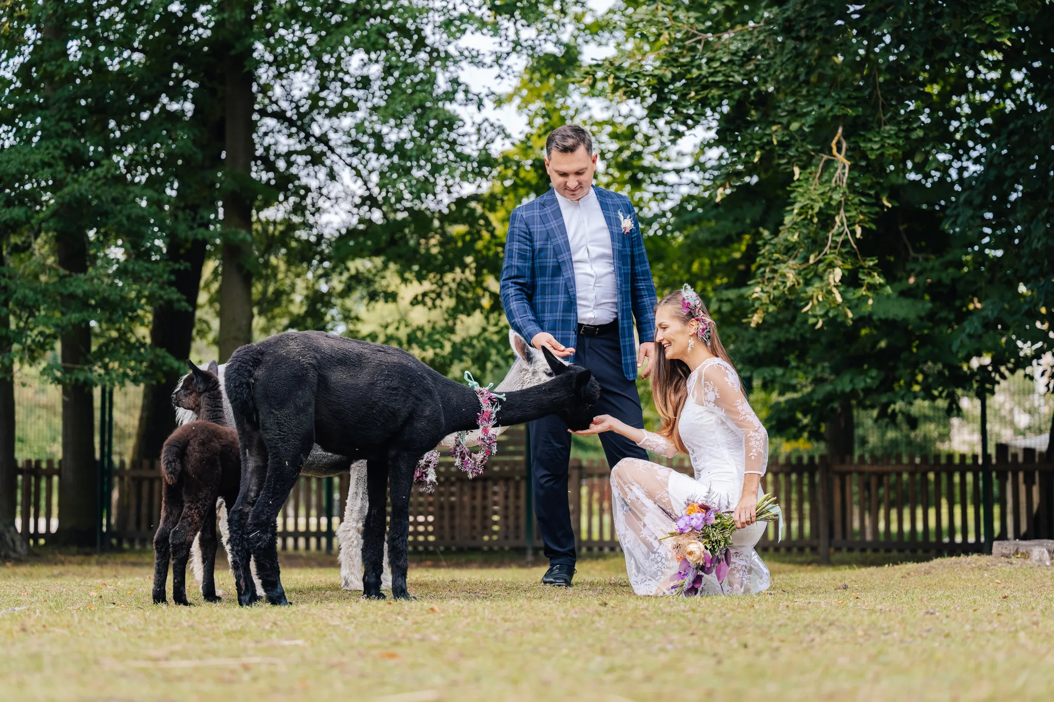 Wedding photography in the castle park