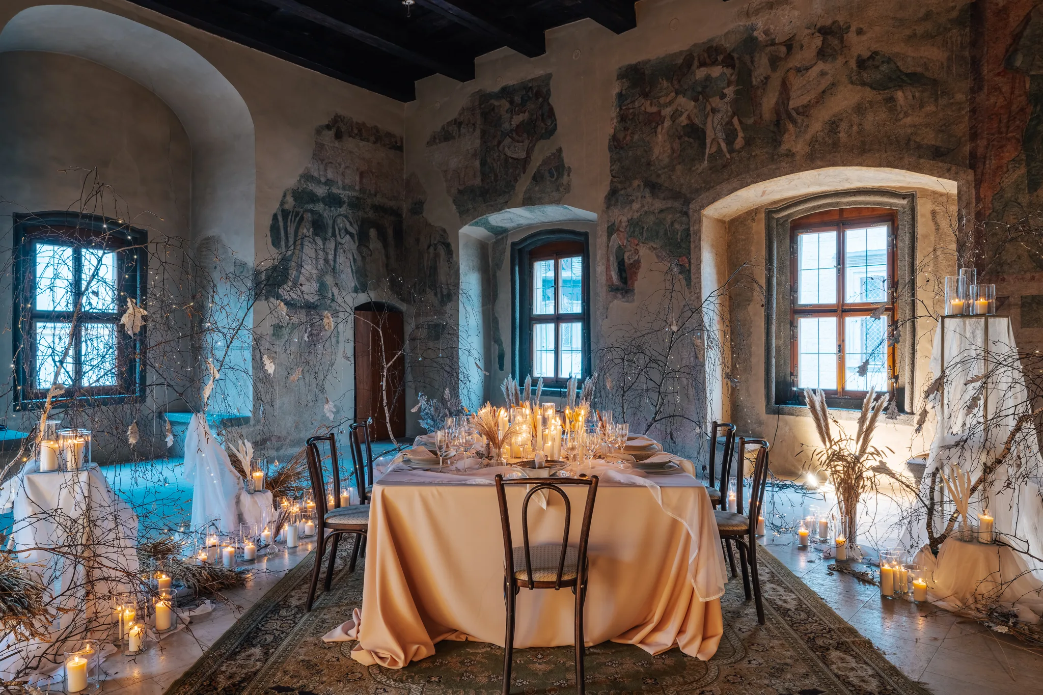 Wedding reception in the Fresco Hall
