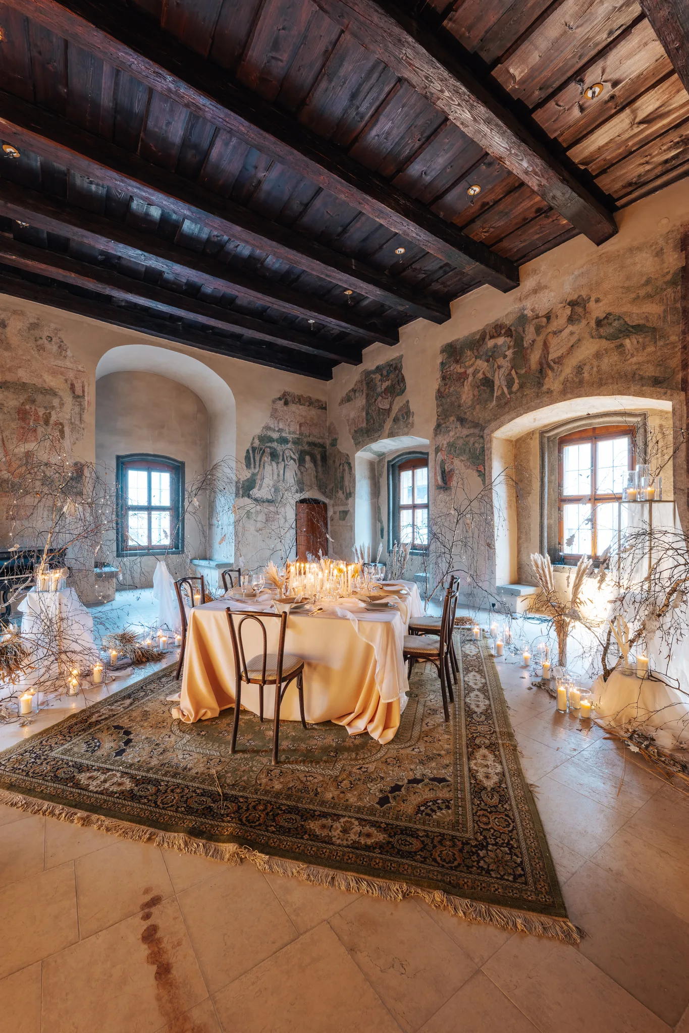 Wedding reception in the Fresco Hall