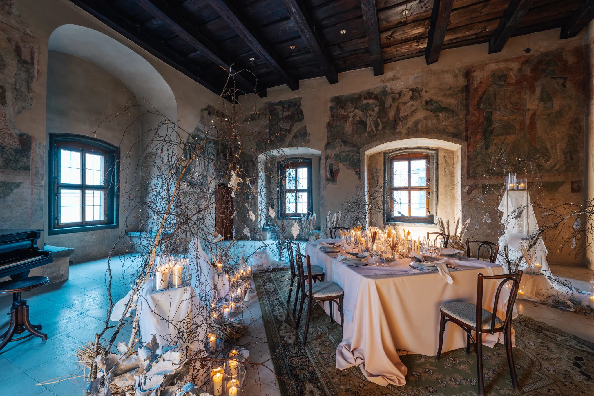 Wedding reception in the Fresco Hall