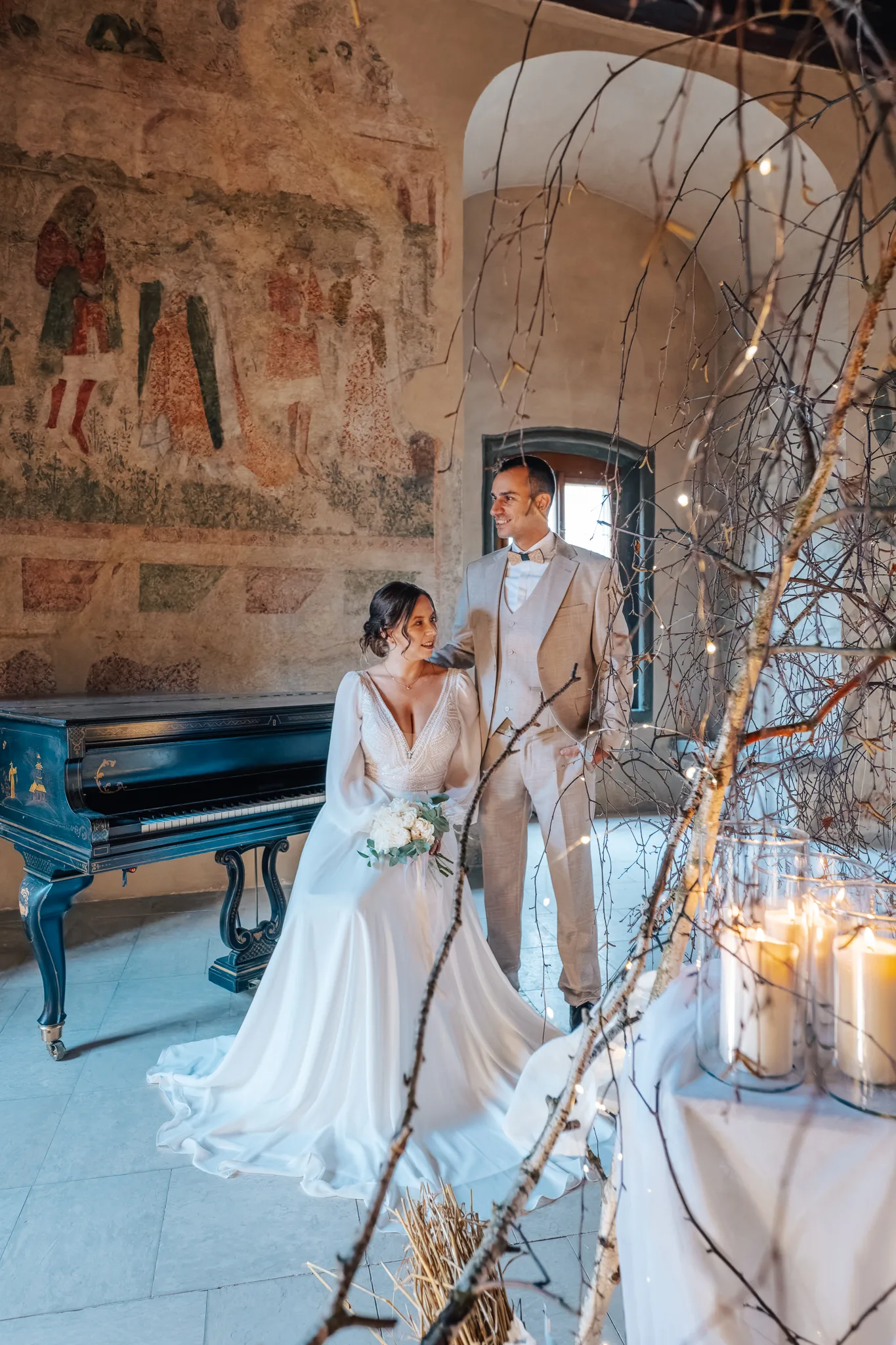 Wedding reception in the Fresco Hall