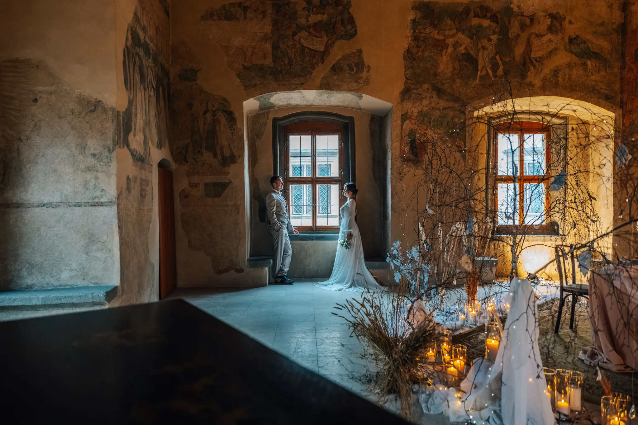 Wedding reception in the Fresco Hall